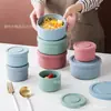 Caixa Redonda Pequena de Silicone Platina para Conservar Alimentos Geladeira Cozinha Caixa Bento Aquecimento no Micro-ondas Selada Pequena Caixa de Almoço Caixa de Armazenamento