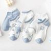Calcetines cortos de encaje estilo coreano para mujer, de primavera y verano, finos, transpirables, desodorantes, para estudiantes