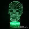 Lámpara de Cabeza de Calavera Luz LED Lámpara de Escritorio 3D Luz Nocturna USB Creativa Proyección Luminosa Regulable Protección Ocular Tipo Táctil