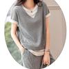 Traje Casual de Verano Wafflick para Mujer, Moda Adelgazante, Top Falso de Dos Piezas, Pantalones Cortos con Cintura Holgada, Conjunto Deportivo de Dos Piezas