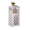 Gabinete de Baño con Estantes de Almacenamiento en Capas, Gabinete Estrecho para Inodoro, Estante de Almacenamiento a Prueba de Polvo con Puertas para Baño y Dormitorio