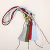 Corda de Pingente Trançada DIY Feita à Mão com Borla, Pingente de Bolsa de Incenso, Corda Decorativa Estilo Chinês