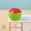 Fruta Simulada Durian Fresa Fruta Adornos Pequeños Resina Accesorios DIY Paisaje Micro Comida Juguete Decoraciones Venta al por Mayor