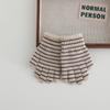 Guantes de Punto para Niños Estilo Coreano con Rayas y Colores Contrastantes, Modernos Guantes de Invierno Cálidos para Niños y Niñas