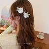 Versión coreana de pinza para el cabello con forma de mariposa, nueva pinza con diamantes de imitación y pico de pato, pinza para el cabello con red roja y flequillo, pinza para el cabello de niña dulce, accesorios para el cabello