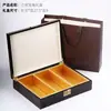 Caixa de Presente de Seda Dourada Nanmu Meio Quilo com Bolha Grande Vestido Vermelho Chá Preto Wuyi Chá de Pedra Canela Caixa Vazia Universal Embalagem Externa
