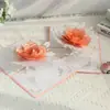 Nueva Tarjeta de Felicitación Estéreo 3D Creativa con Flor de Rosa Giratoria, Regalo de Bendición para el Día de San Valentín, Manualidad de Tallado en Papel, Venta al por Mayor Transfronteriza