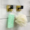 Barra de Toalla Cuadrada de Acero Inoxidable Negro Dorado Transfronteriza Anillo de Toalla de Baño de Cinco Piezas Estante para Toallas de Papel Gancho para Campana