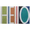 Felpudo de Bucle de Seda con Letras Minimalistas Creativas Transfronterizo para Puerta de Entrada, Antideslizante de PVC, Personalizable, Resistente al Desgaste