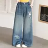 Ropa para Niñas Ropa de Otoño Pantalones 2026 Otoño Nuevo Estampado Retro Pantalones de Pierna Ancha Sueltos Adelgazantes Versátiles Pantalones Largos