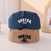 Sombrero Nuevo de Primavera y Otoño para Bebé de 2-5 Años con Letras Ins BOSTON Boina Estilo Occidental Gorra Combinable para Niños y Niñas