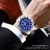 Atacado de relógios masculinos mais vendidos no exterior, relógio de pulso de quartzo com pulseira de aço, padrão digital de três olhos, moderno para negócios, entrega direta do fabricante para homens