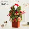 Decoración Navideña Coreana Ambiente de Cafetería Arreglo Nobelson Árbol de Navidad Pequeño Tipo Adornos de Escritorio Guirnalda Ratán