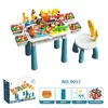 Mesa de Blocos de Construção Infantil Mesa de Jogo Multifuncional Mesa de Brinquedo de Montagem de Partículas Grandes e Pequenas Mesa Educacional de Aprendizagem Atacado Transfronteiriço