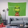 Tela de fondo temática de Grinch navideño de alta venta transfronteriza de Temu con impresión de alta definición para decoración de fotos de fiesta, en stock