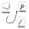 Tubo para Anzuelo Ise Ni 3-12 # Set de Anzuelos Individuales con Púa Accesorios de Pesca, Acero de Alto Carbono, para Pesca en Mar y Agua Dulce.