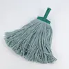 Mopa Redonda Reforzada de Cabeza Redonda para Venta al por Mayor, con Hilo de Algodón Blanco Redondo, Absorbente y Duradera, Mopa para el Hogar con Cabezal de Limpieza Desmontable, Mopa de Limpieza