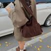 Moda Otoño 2026 Bolso Tote Simple de un Solo Hombro Color Sólido Tendencia Coreana Minimalista Gran Capacidad Bolso de Axila