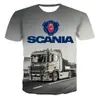 Nova camiseta masculina de verão com estampa de caminhão, casual, manga curta, importação, popular, impressão digital 3D, gola redonda, atacado