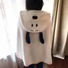 Manto con Capa de Animales de Dibujos Animados Otoño e Invierno Creativo Manto Grande Manta Colcha para Aire Acondicionado de Oficina Manta con Gorro