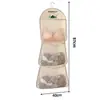 Bolsa colgante para calcetines, organizador colgante de armario multicapa para ropa interior de estudiante, esencial para colgar en la pared del dormitorio