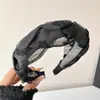 2025 Elegante Temperamento Top Alto Caveira Faz Rosto Menor Faixa de Cabelo Moda Feminina Aba Larga Pressiona Cabelo Acessório de Cabeça Redutor de Idade Estiloso Aro de Cabelo