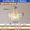 Lustre de Cristal de Luxo Leve Estilo Francês para Quarto Principal, Luminária Elegante Vintage Cor Creme para Sala de Estar, Tendência 2025 Novo Modelo de Iluminação