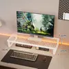 Soporte para Monitor de Computadora Estante de Exhibición de Oficina Soporte para Laptop Estantería Extendida Estante de Almacenamiento de Escritorio