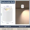 Foco LED empotrable cuadrado GU10 sin luz principal, ángulo ajustable, para recibidor y sala de estar, no requiere perforación, foco LED circular para el hogar
