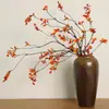 Arranjo de flores artificiais de folha de bordo de 3 galhos para lobby de hotel, decoração de trepadeira, ornamento de casamento, arranjo floral decorativo com galhos secos