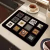 Alfombrilla absorbente para encimera de cafetera de tierra de diatomeas estilo retro americano, alfombrilla de drenaje para cocina, alfombrilla para secar platos, alfombrilla aislante térmico anti-quemaduras