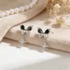 Brincos Exquisitos de Borboleta com Zircônia e Tarrachas de Estrela Cravejadas com Diamantes, Modernos e Tendência, Brincos Versáteis Doces e Cool, Brincos de Luxo Leve e de Alta Qualidade para Mulheres