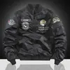 Chaqueta de aviación MA1 para primavera y otoño, chaqueta de vuelo de la Fuerza Aérea para hombre, chaqueta cruzada para hombre, mono, cuello de béisbol, top