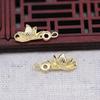 Color con retención de oro galvanizado DIY colgante de flor loto se puede incrustar con accesorios para el cabello para tocado marea nacional material Hanfu B1112