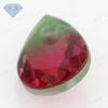 Pedra Preciosa Huagang Pera Sintética Melancia Turmalina Vidro Furo Único Pedra Solta Gota Gradiente Vermelho-Verde Contas Espalhadas BX05