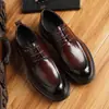 Piel de Vaca de Capa Superior para Hombre Transpirables Antideslizantes Nuevos Zapatos de Cuero para Hombre Formales de Negocios Cuero Genuino Zapatos de Trabajo Derby
