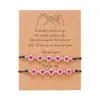 Pulseira de Contas Brilhantes de Amor da Sorte Transfronteiriça Simples Pacote com Dois Pulseira de Gancho Amizade Casal Pulseira