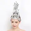 Flor de Cabeza de Xishuangbanna Nuevo Estilo Étnico Performance Étnico Venta al por Mayor Escenario de Danza Clásica Performance de Baile Mujeres Modernas