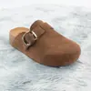 Sandálias Plataforma com Solado Macio e Aumento de 4cm de Altura, Calçados Slip-On Estilo Birkenstock para Mulheres, Sapatos Casuais Versáteis com Solado Grosso