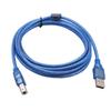 Cable de datos de impresora oral de cobre completo con pantalla, conector macho a cuadrado azul transparente, USB 2.0 de alta velocidad, fabricante SOURCE