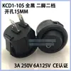 Interruptor de Barco Interruptor Basculante Tipo Barco Interruptor de E/S Pequeño Redondo 2 Polos Interruptor KCD1-106s