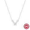 Venda quente S925 Sterling Silver Cluster Triplo Diamante Luz Luxo Elegante Cadeia de Clavícula Europeia e Americana Transfronteiriça Venda Quente Colar Clássico para Mulheres