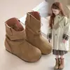 Botas femininas de outono estilo coreano com salto empilhado, novas botas de bebê vintage da moda, botas western de outono e inverno 2026, botinhas infantis