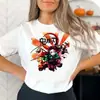 Camiseta Gráfica de Desenho Tanjiro Feminina Camiseta de Anime Mangá Japonês Camiseta Demon Slayer Roupas Estéticas Femininas