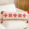 Decoraciones de Año Nuevo para el Año del Caballo, Cojín para Sofá de Dormitorio y Mirador con Relleno, Funda de Almohada Estilo Chino Nuevo, Rojo con un Toque de Lujo