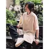Traje Zhongshan Nuevo de Verano para Hombre Traje Tang para Hombre Camisa de Color Sólido Estilo Chino Retro de Manga Media con Cuello