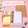 Cartoon Kraft papel Post-it notas bonito combinação de combinação de cores índice adesivos de escritório notas de publicidade para desenvolver logotipo