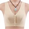 Sujetador sin aros, Push-Up de Algodón Íntimos de Madre, Talla Grande Sujetador de Lactancia Estilo Chaleco Delantero para Personas de Mediana Edad y Adultos Mayores