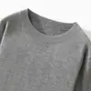 Suéter Delgado 100% Lana para Hombre Cuello Redondo Versátil Color Sólido Suéter Casual de Negocios Lujo Accesible Base de Punto de Lana Al por Mayor