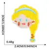 Pegatinas Bordadas Originales Niña de Dibujos Animados Autoadhesivas DIY Funda de Teléfono Móvil Bolso Caja de Papelería Parche Decorativo Accesorios Pegatinas de Tela